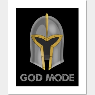 God mode silver Posters and Art